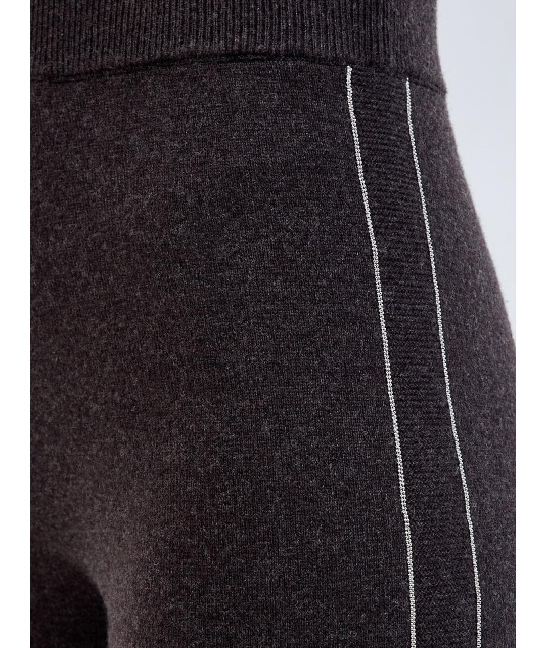 PESERICO Коричневые шерстяные прямые брюки, фото 5