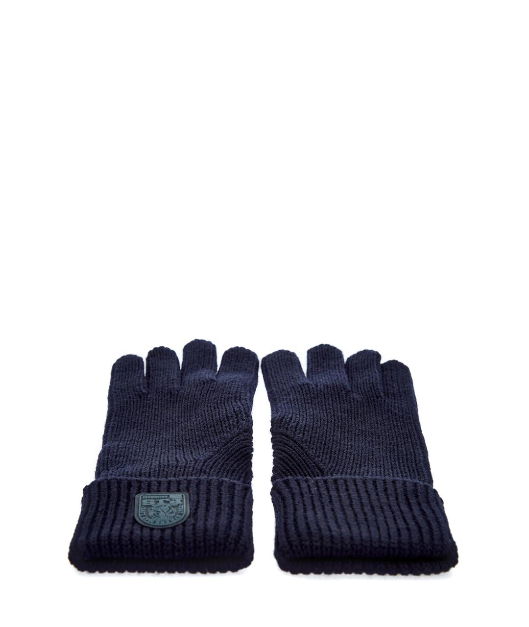 PARAJUMPERS Синие шерстяные перчатки, фото 3