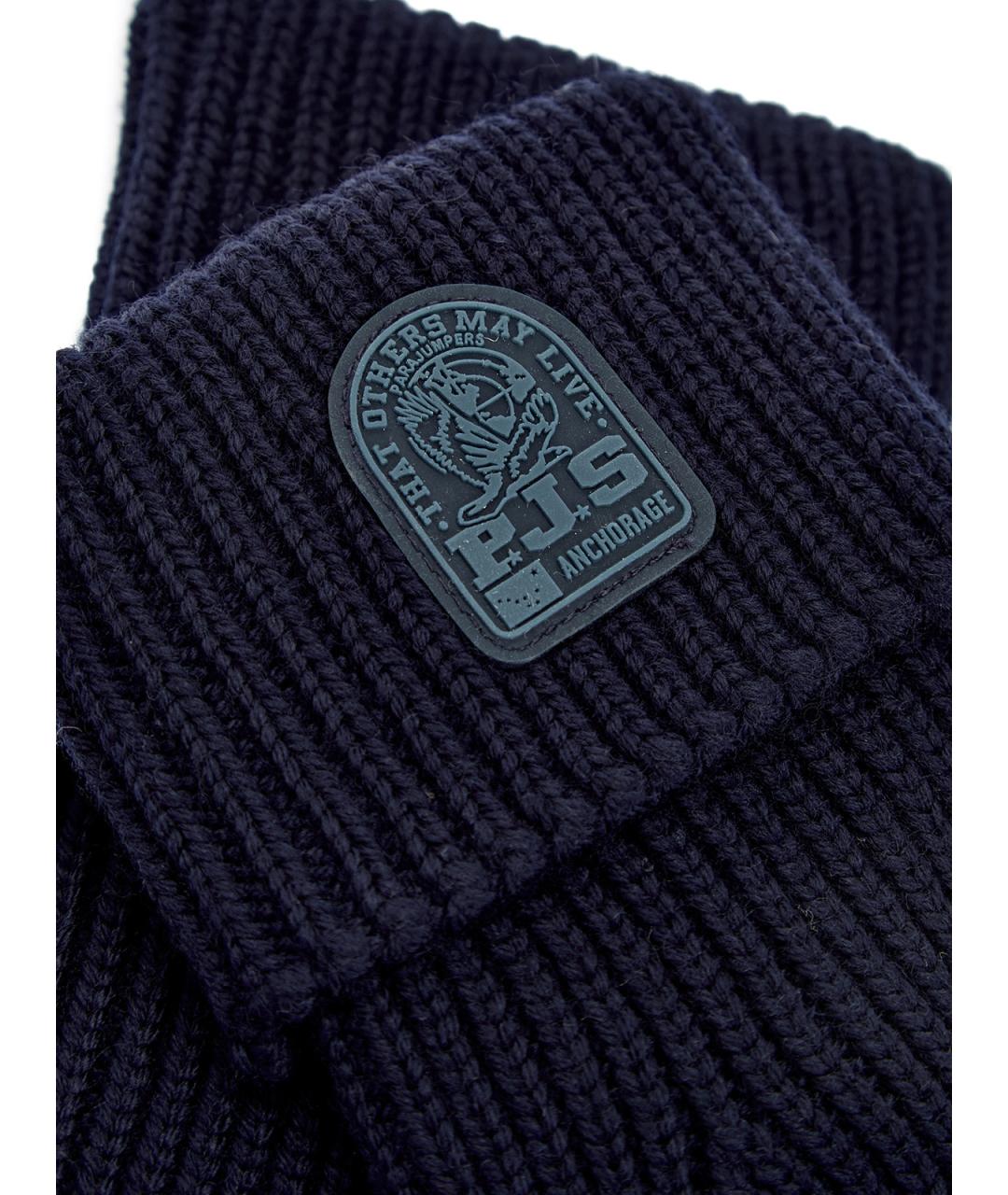 PARAJUMPERS Синие шерстяные перчатки, фото 5