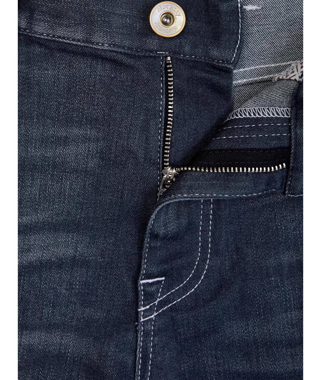 ELEVENTY Серые хлопковые прямые джинсы, фото 6