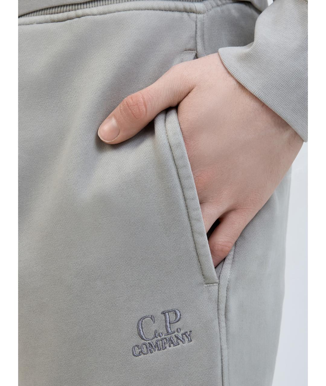 CP COMPANY Серые хлопковые повседневные брюки, фото 5