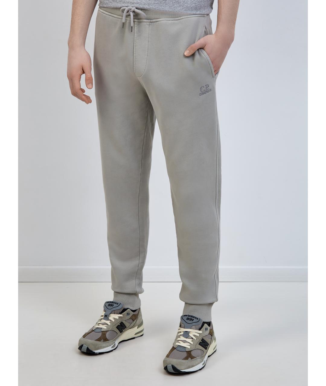 CP COMPANY Серые хлопковые повседневные брюки, фото 3