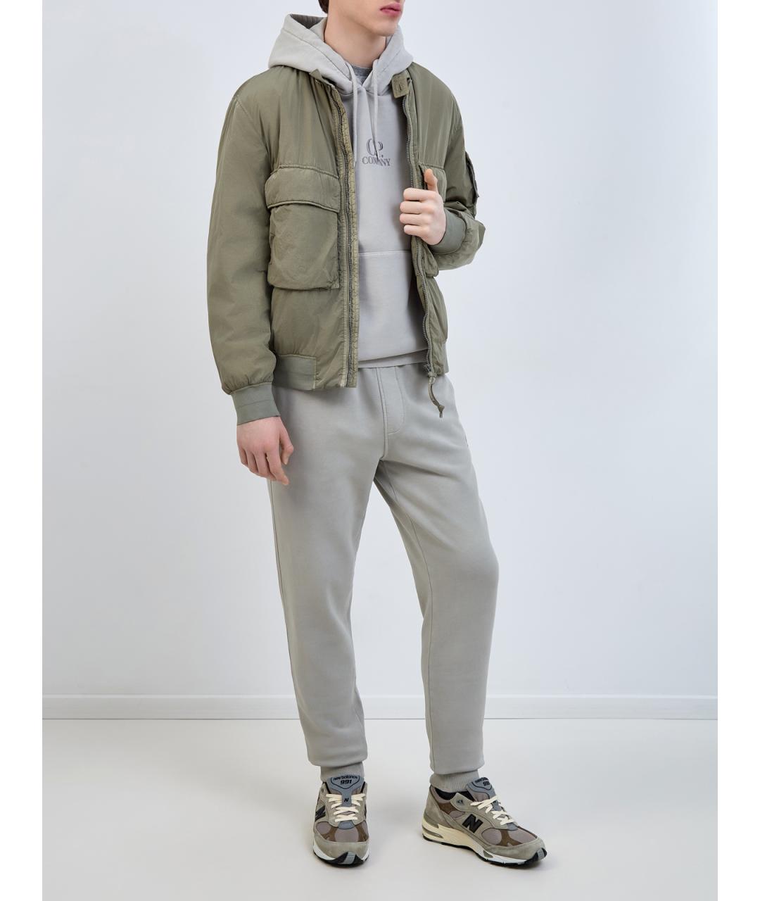 CP COMPANY Серые хлопковые повседневные брюки, фото 2