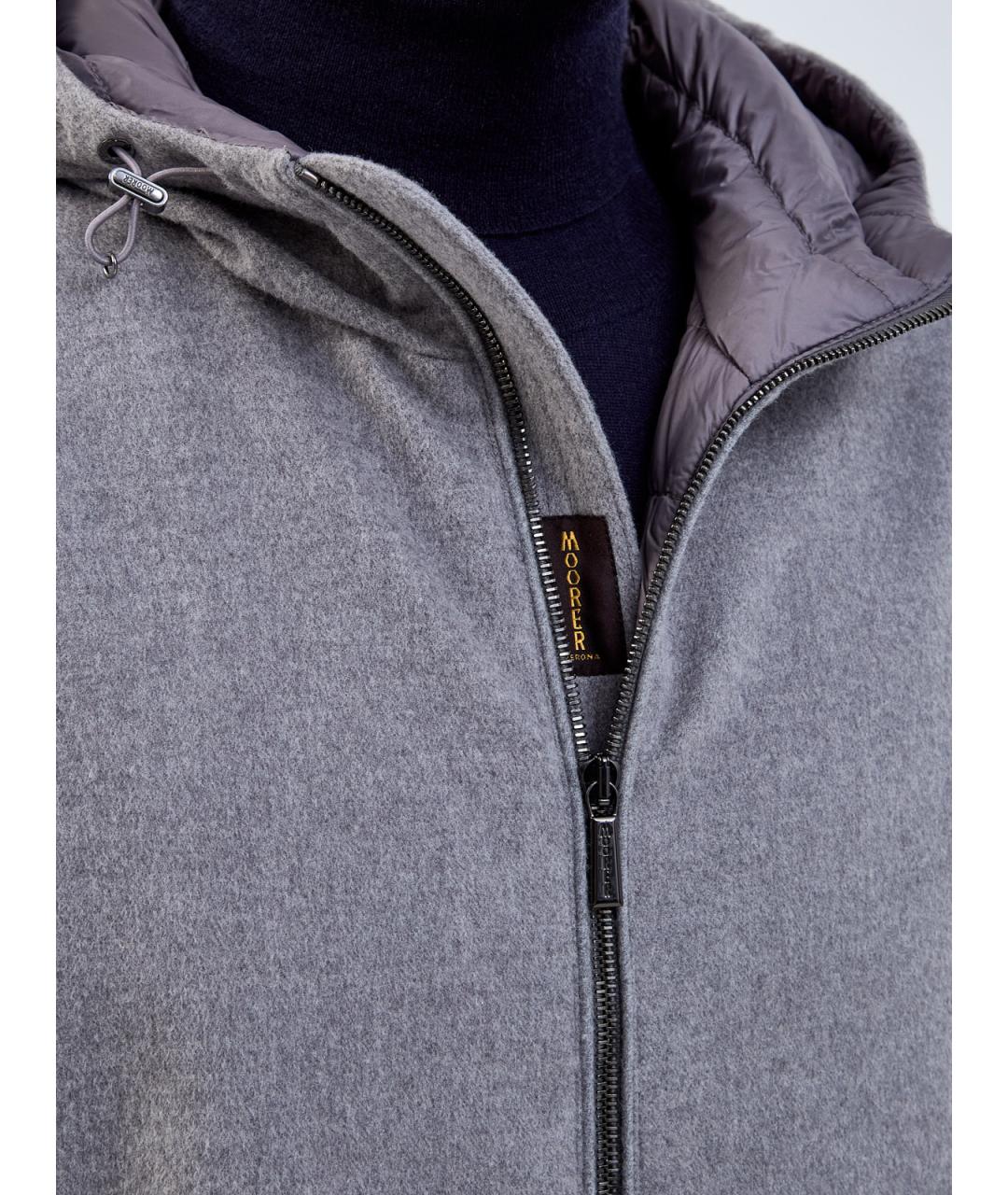 MOORER Серый шерстяной пуховик, фото 5