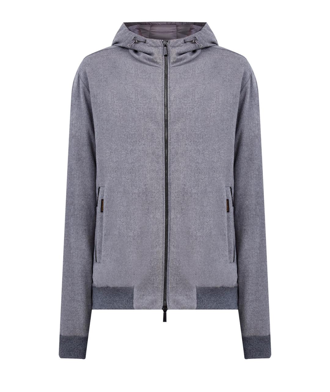 MOORER Серый шерстяной пуховик, фото 1