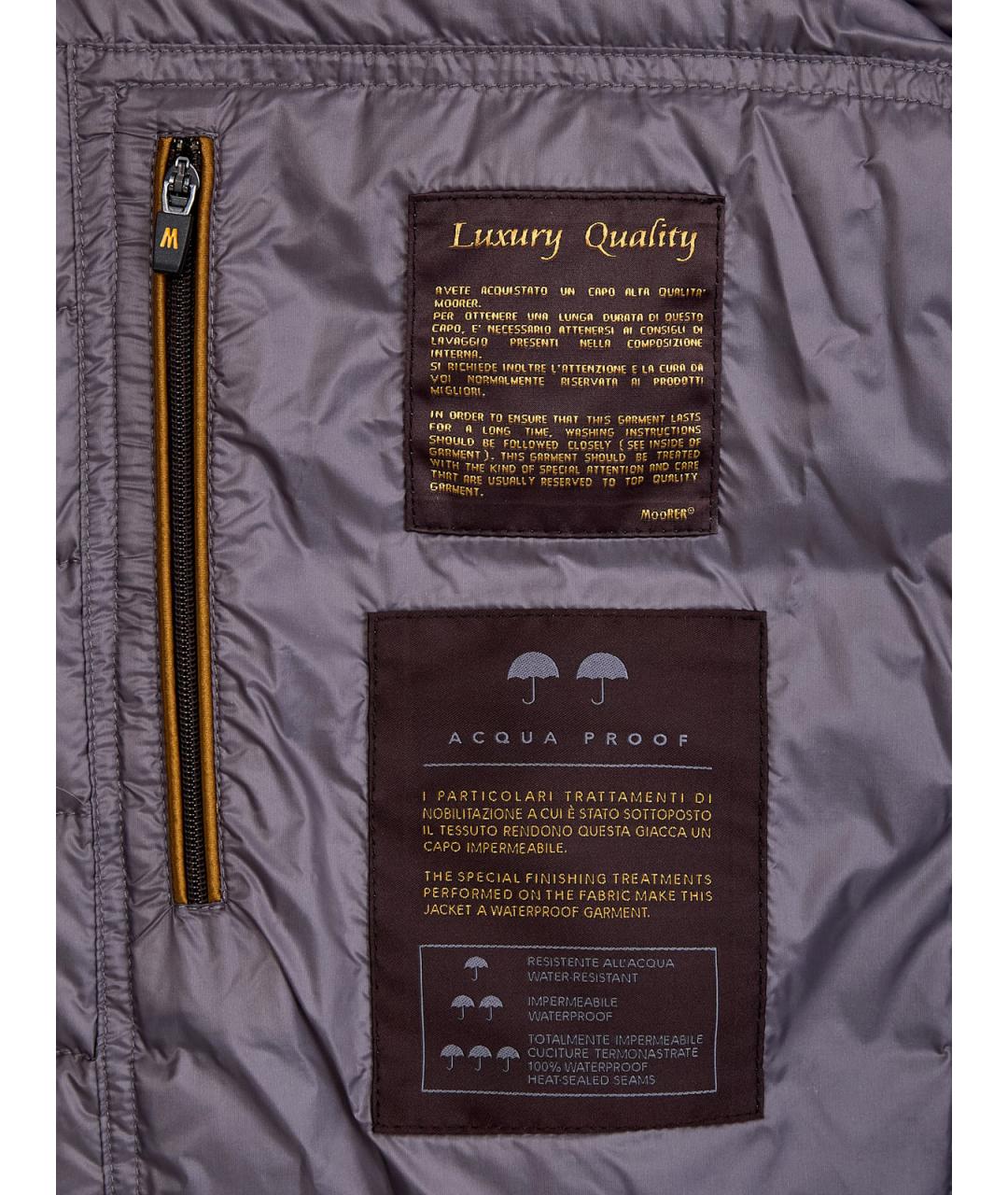 MOORER Серый шерстяной пуховик, фото 6