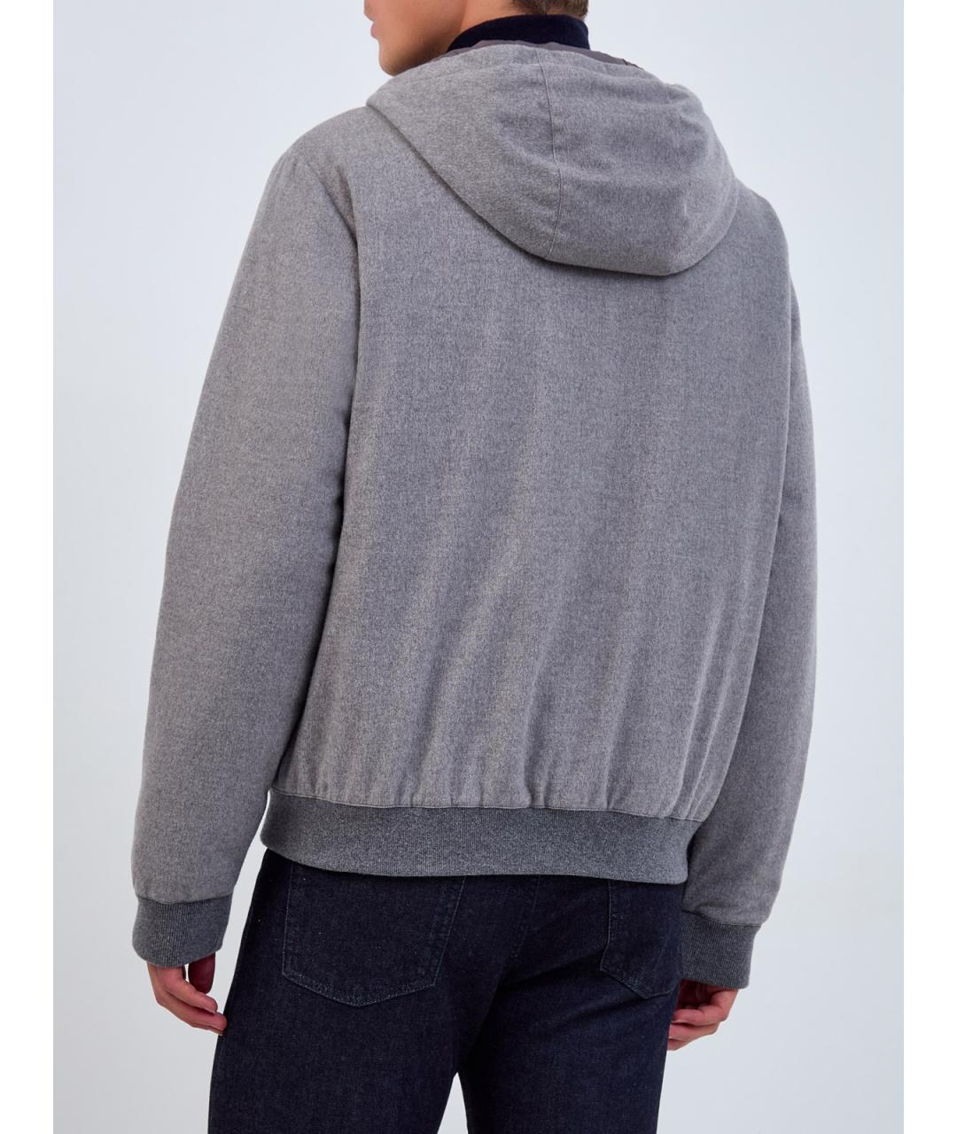 MOORER Серый шерстяной пуховик, фото 4