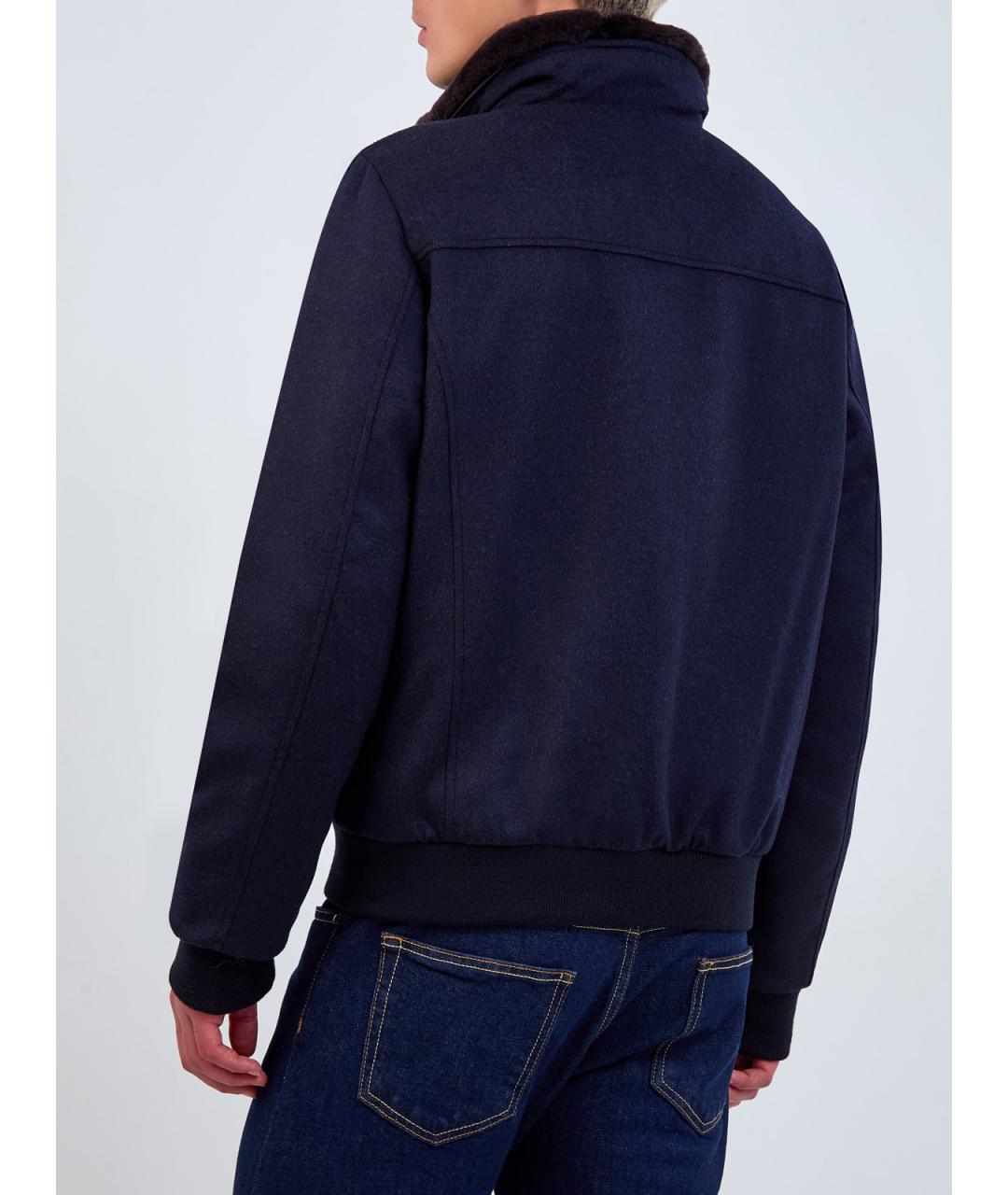 MOORER Синий шерстяной пуховик, фото 4