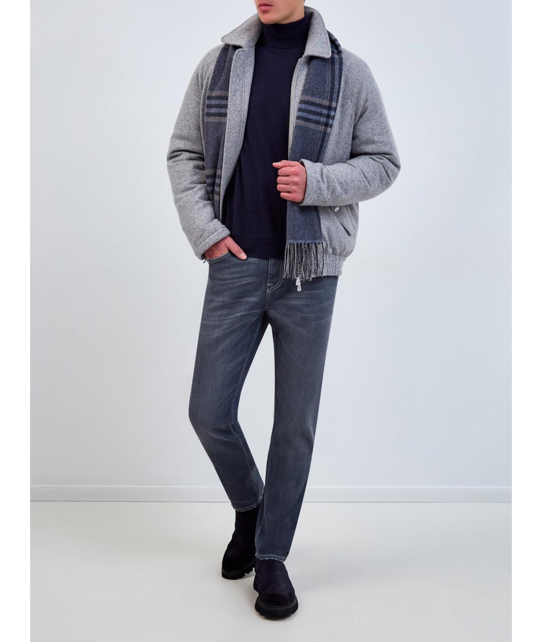 ELEVENTY Серый кашемировый пуховик, фото 2