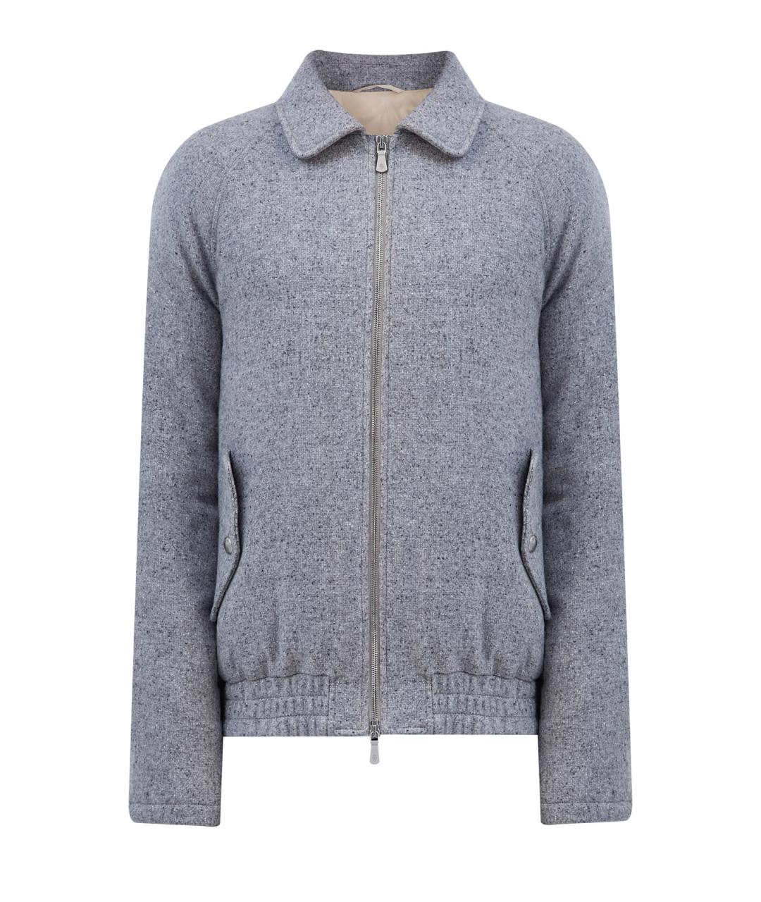 ELEVENTY Серый кашемировый пуховик, фото 1