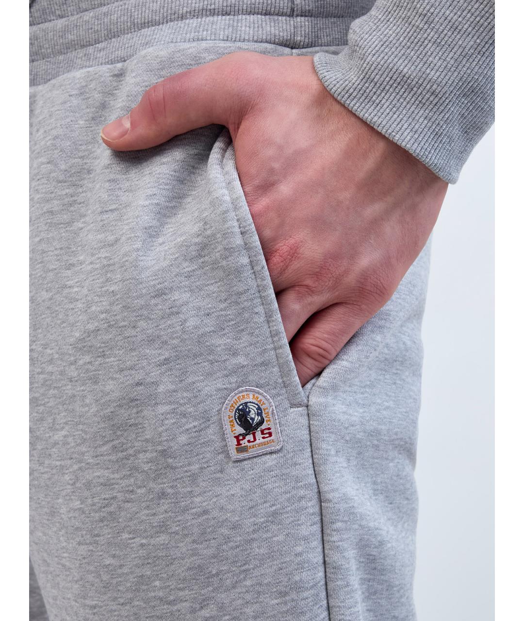 PARAJUMPERS Серые хлопковые повседневные брюки, фото 5