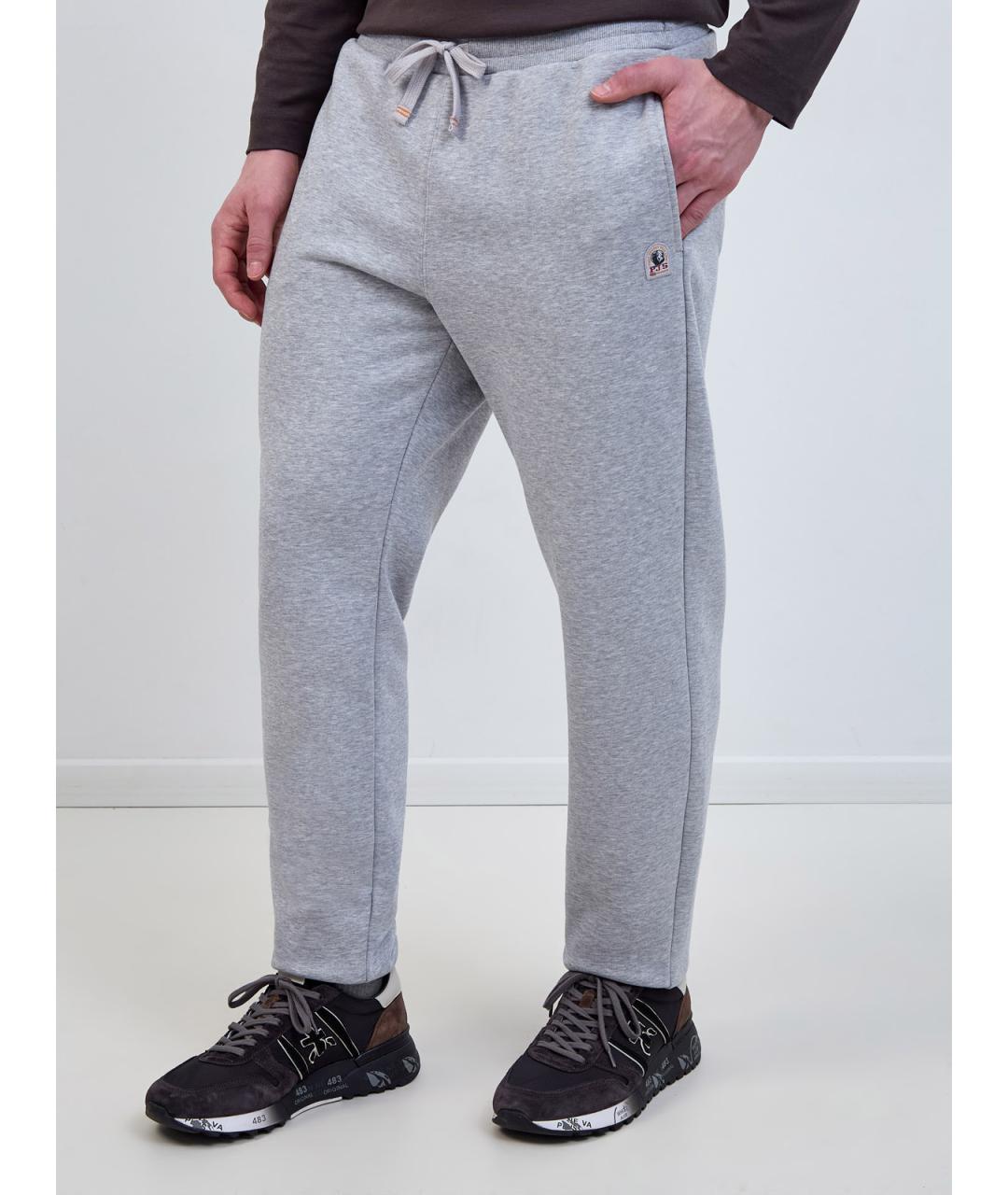 PARAJUMPERS Серые хлопковые повседневные брюки, фото 3