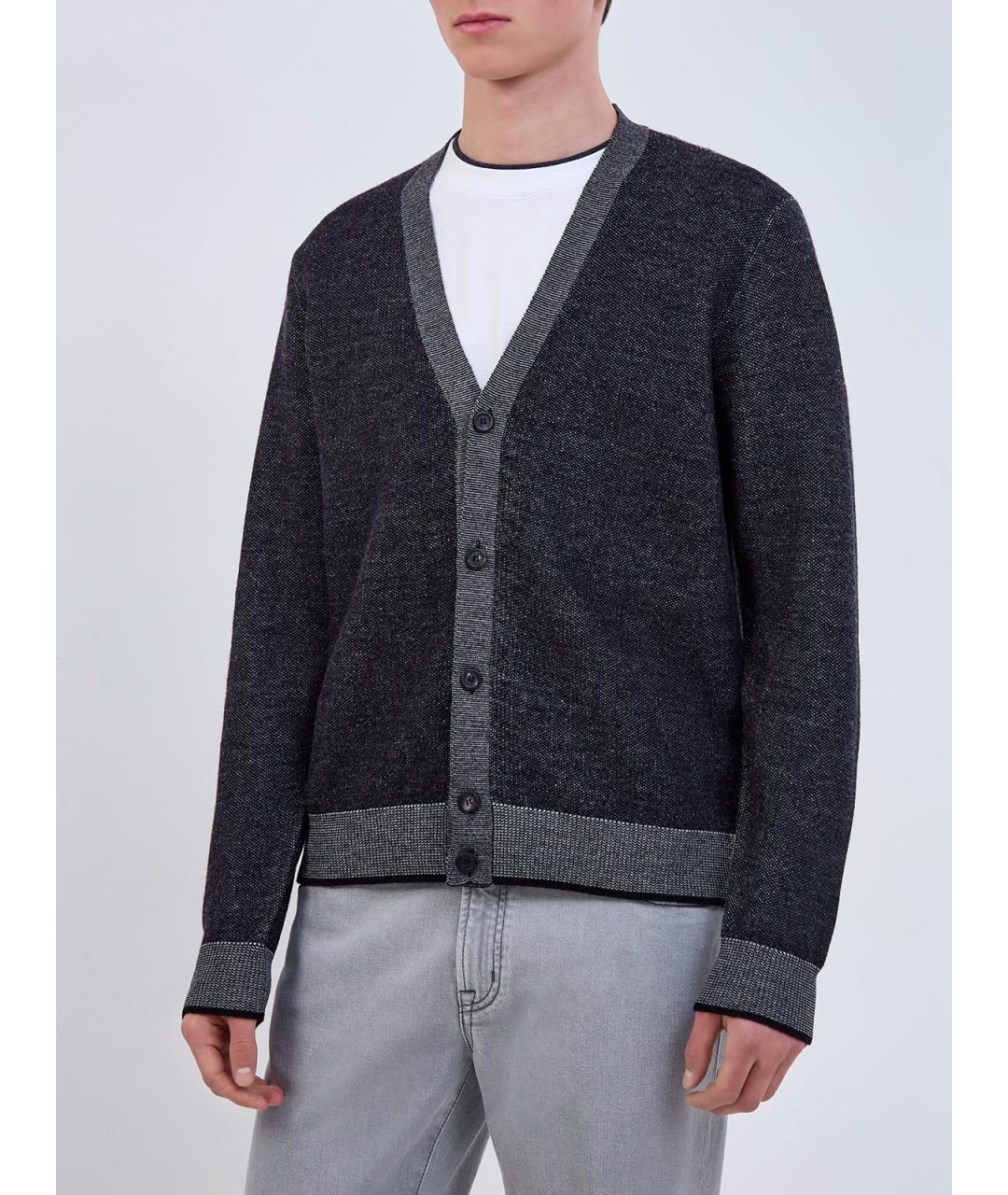 PESERICO Серый шерстяной кардиган, фото 3