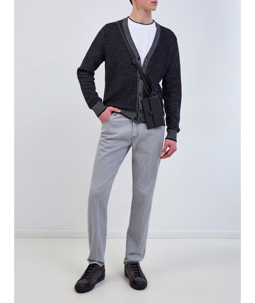 PESERICO Серый шерстяной кардиган, фото 2