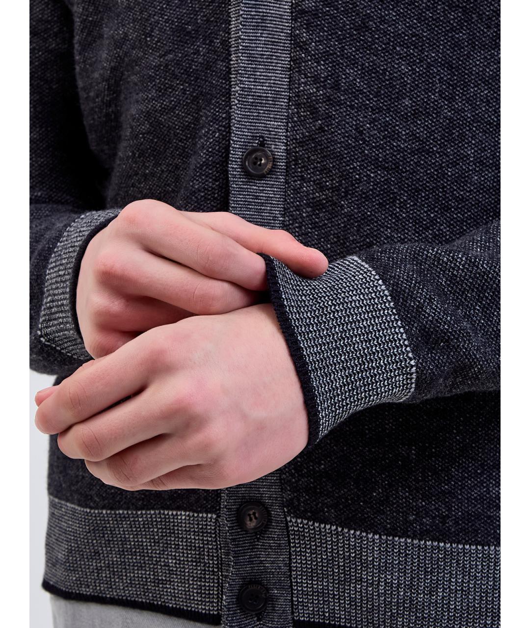 PESERICO Серый шерстяной кардиган, фото 5