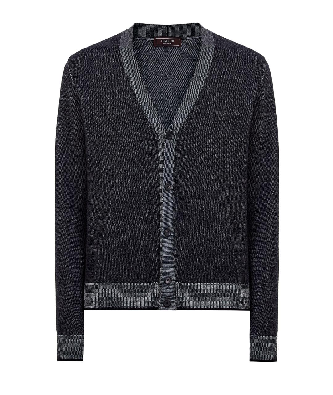 PESERICO Серый шерстяной кардиган, фото 1
