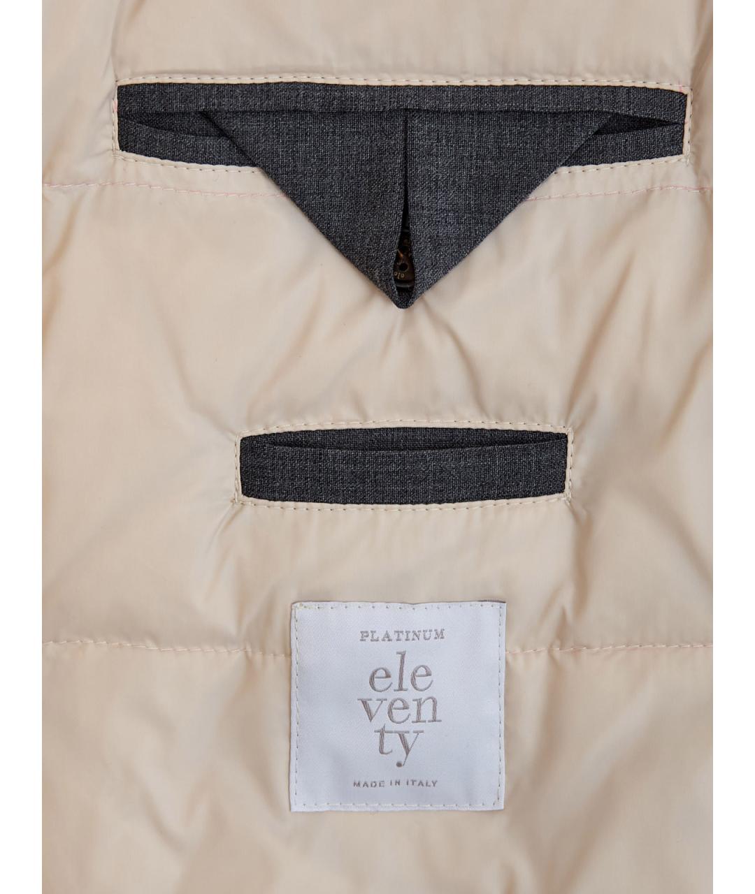 ELEVENTY Коричневая кожаная куртка, фото 7