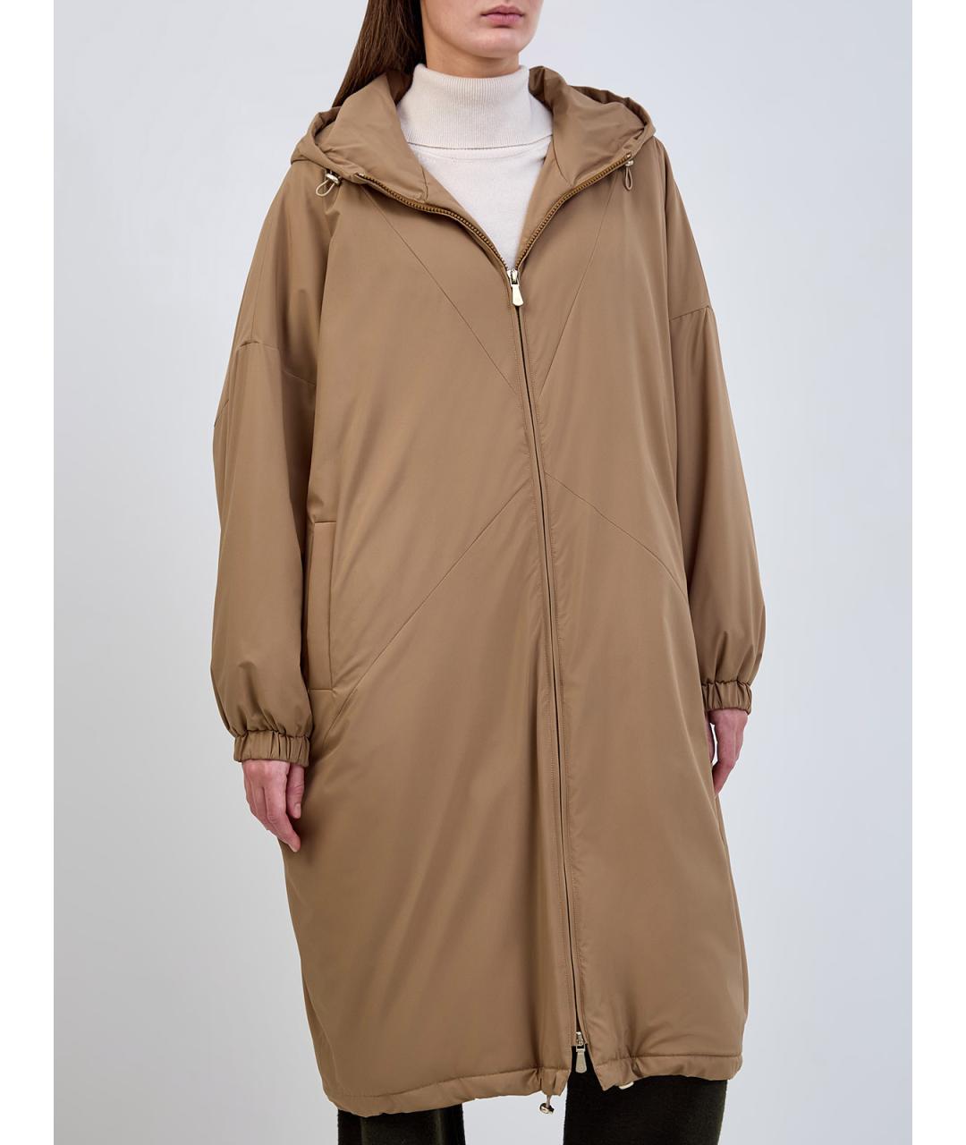 ELEVENTY Коричневая полиэстеровая парка, фото 3