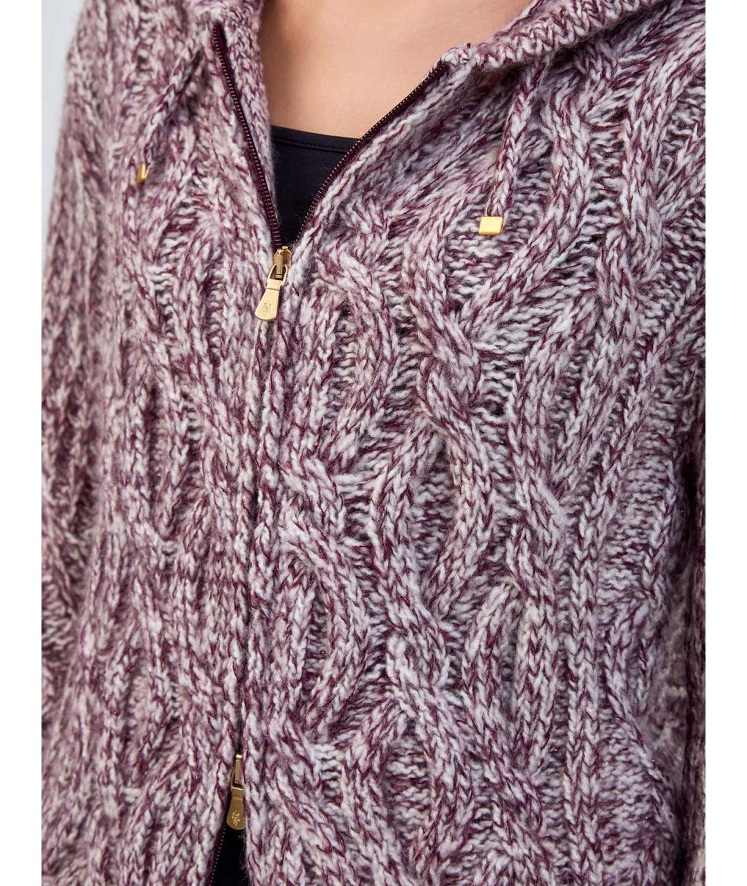 ELEVENTY Бордовый шерстяной кардиган, фото 5