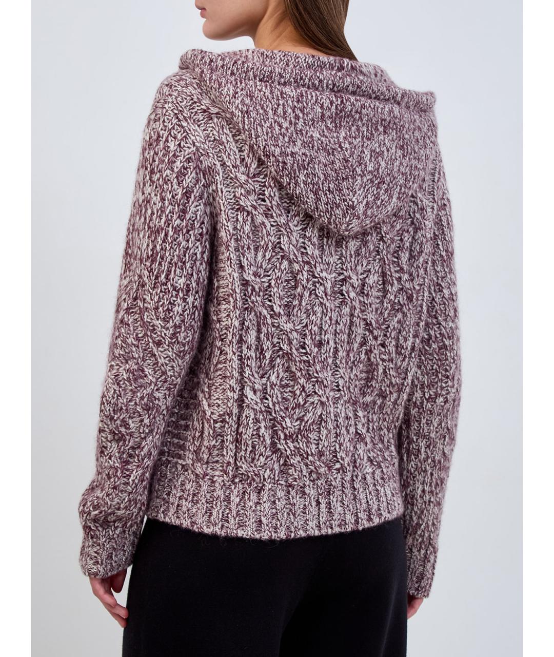 ELEVENTY Бордовый шерстяной кардиган, фото 4