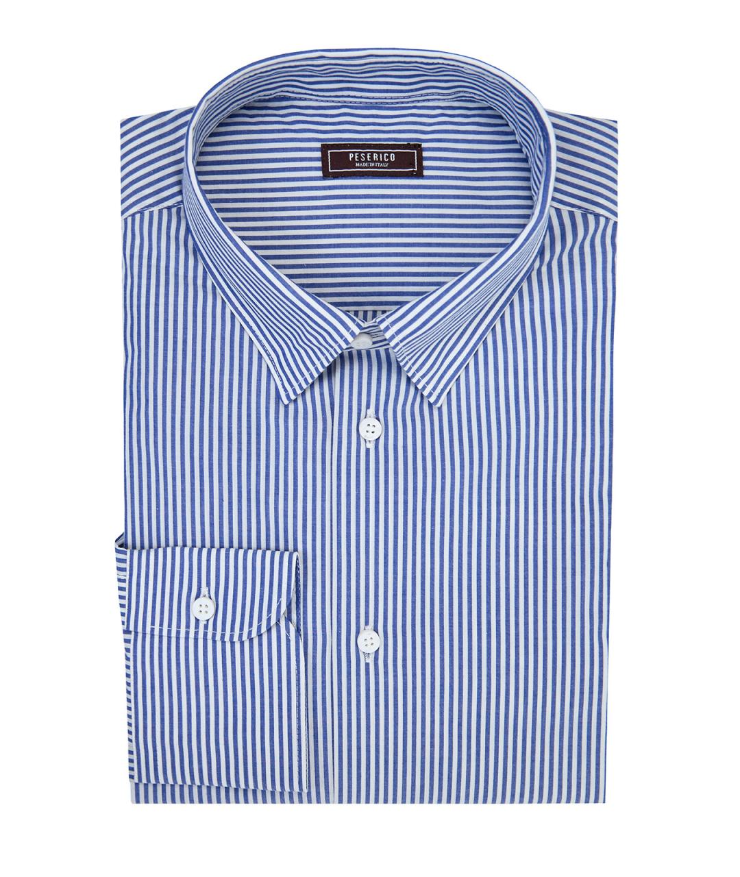 PESERICO Синяя хлопковая кэжуал рубашка, фото 1