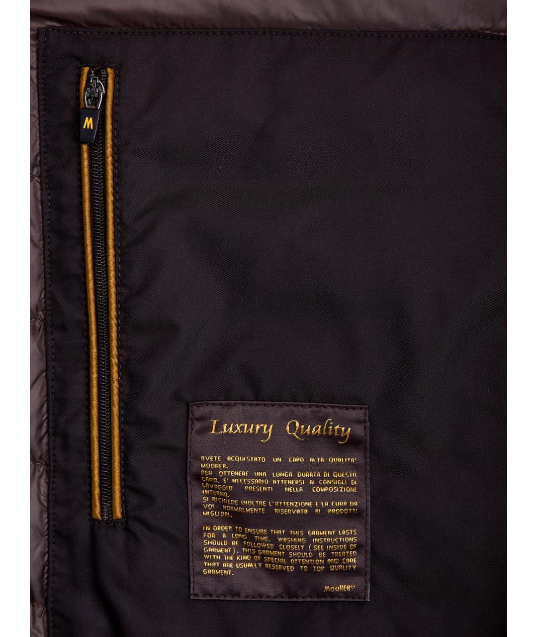 MOORER Коричневый шерстяной пуховик, фото 6