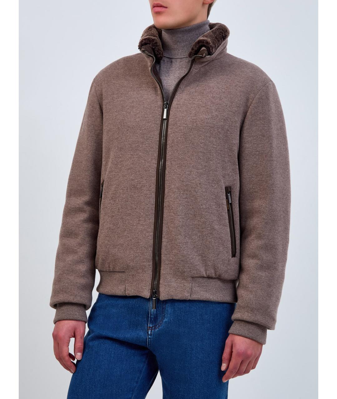 MOORER Коричневый шерстяной пуховик, фото 3