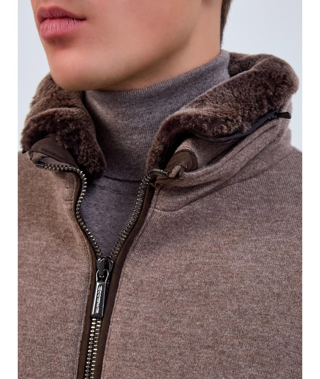 MOORER Коричневый шерстяной пуховик, фото 5