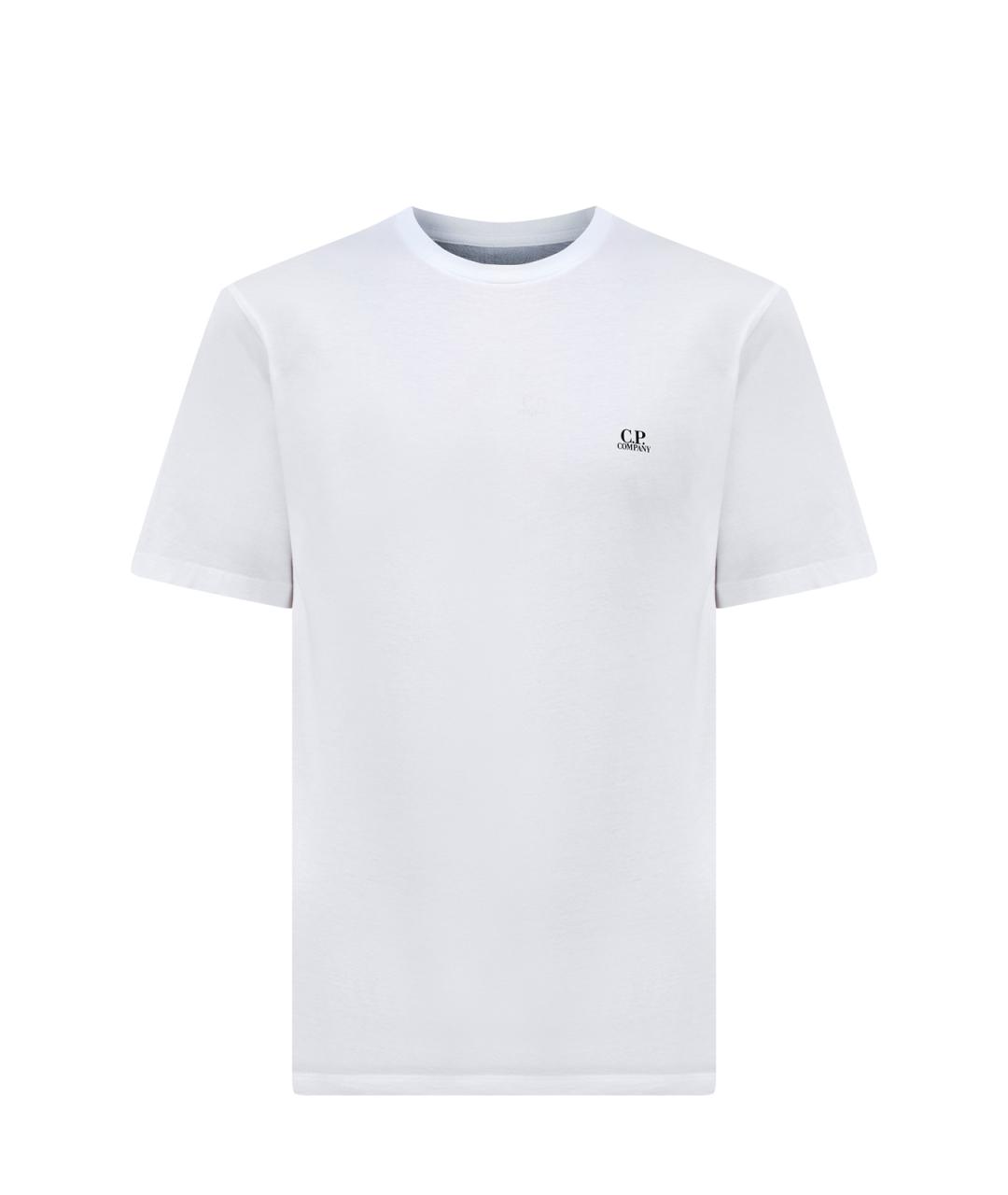 CP COMPANY Белая хлопковая футболка, фото 1