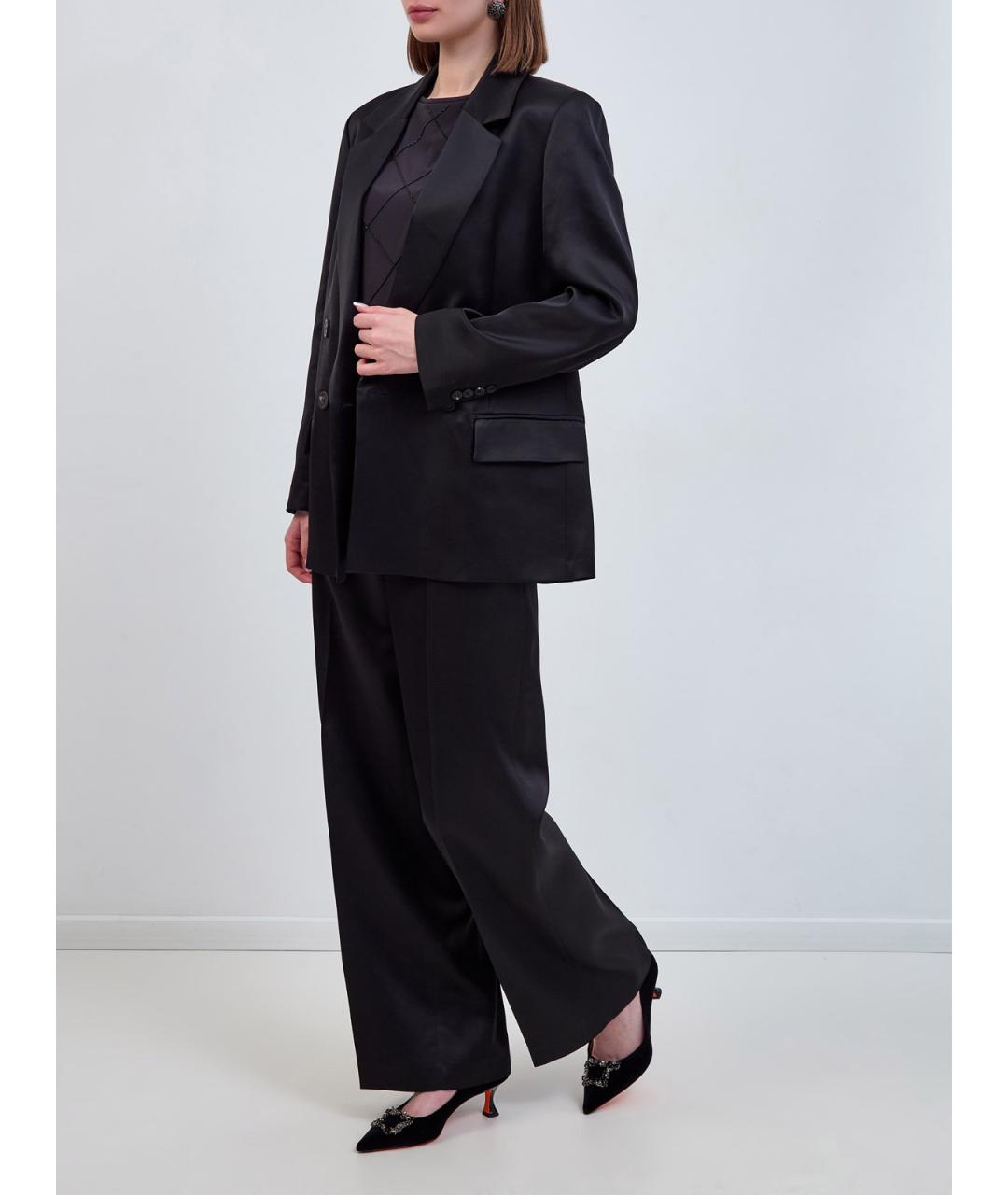 PESERICO Черный вискозный жакет/пиджак, фото 2