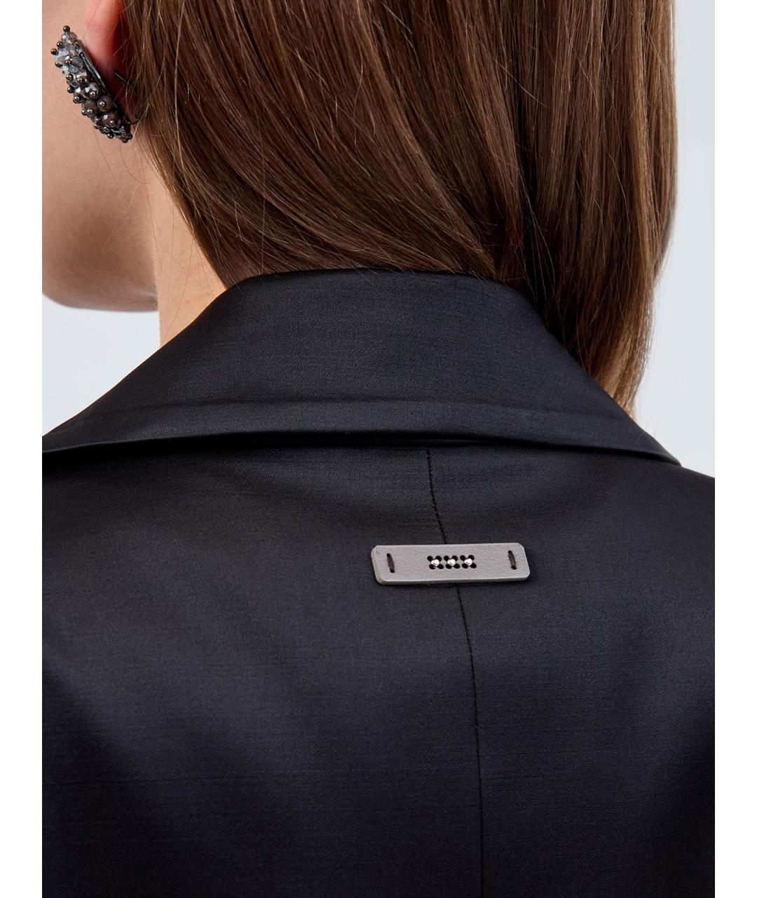 PESERICO Черный вискозный жакет/пиджак, фото 5