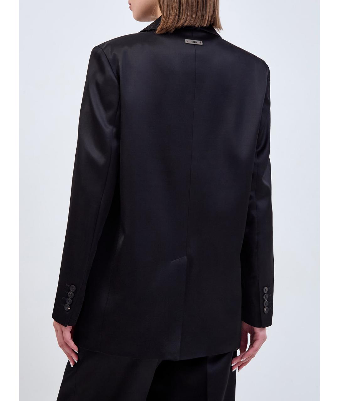 PESERICO Черный вискозный жакет/пиджак, фото 4