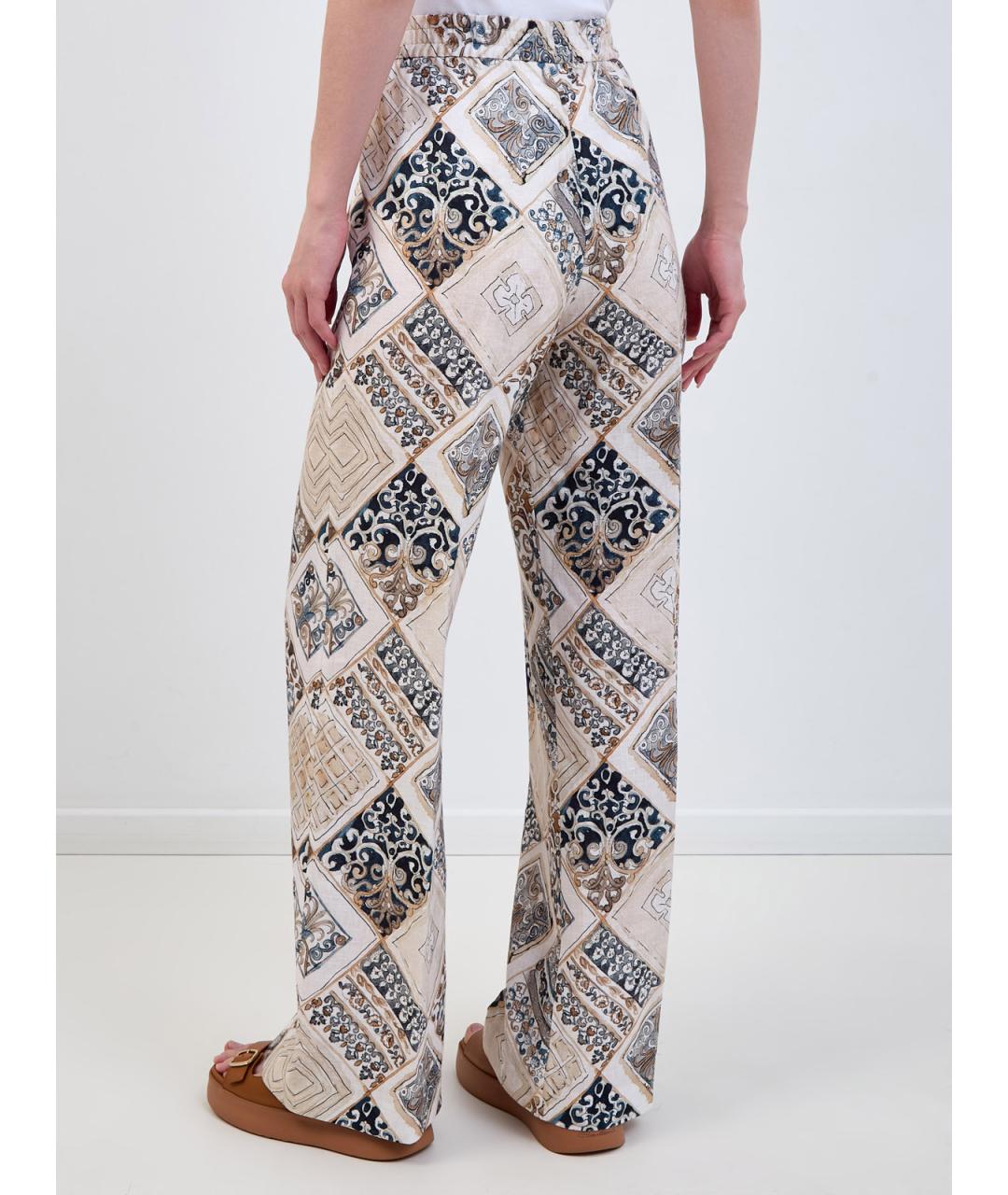 ELEVENTY Мульти льняные прямые брюки, фото 4