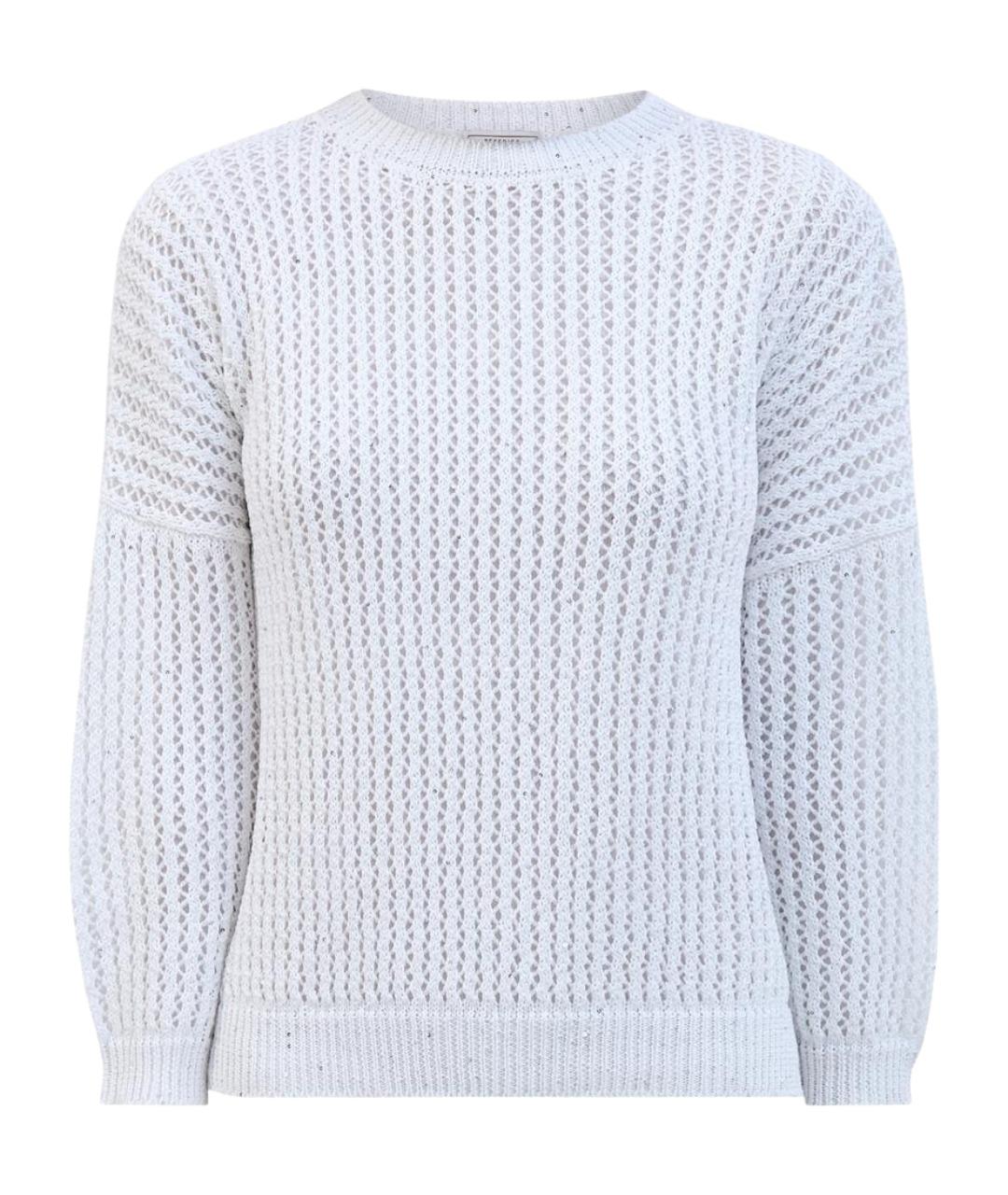 PESERICO Белый хлопковый джемпер / свитер, фото 1