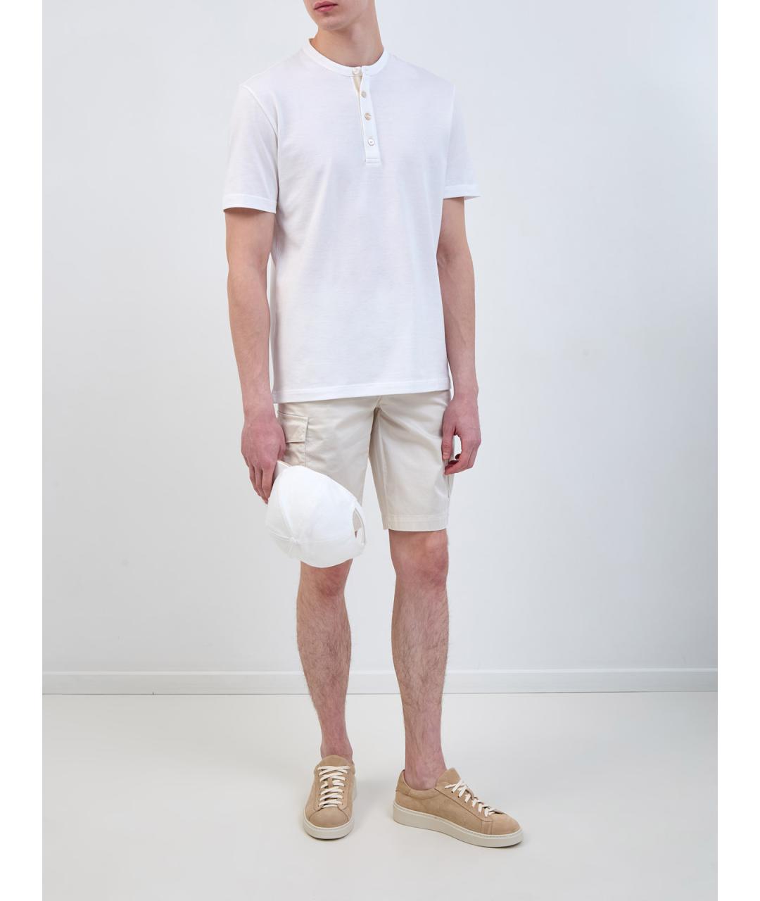 ELEVENTY Бежевые хлопковые шорты, фото 2