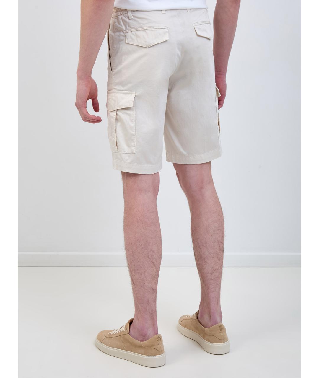 ELEVENTY Бежевые хлопковые шорты, фото 4