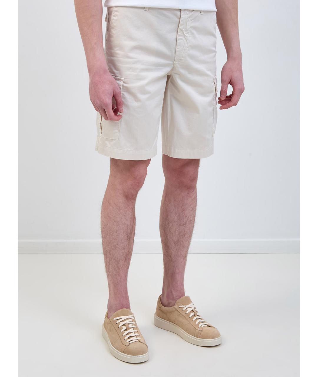 ELEVENTY Бежевые хлопковые шорты, фото 3