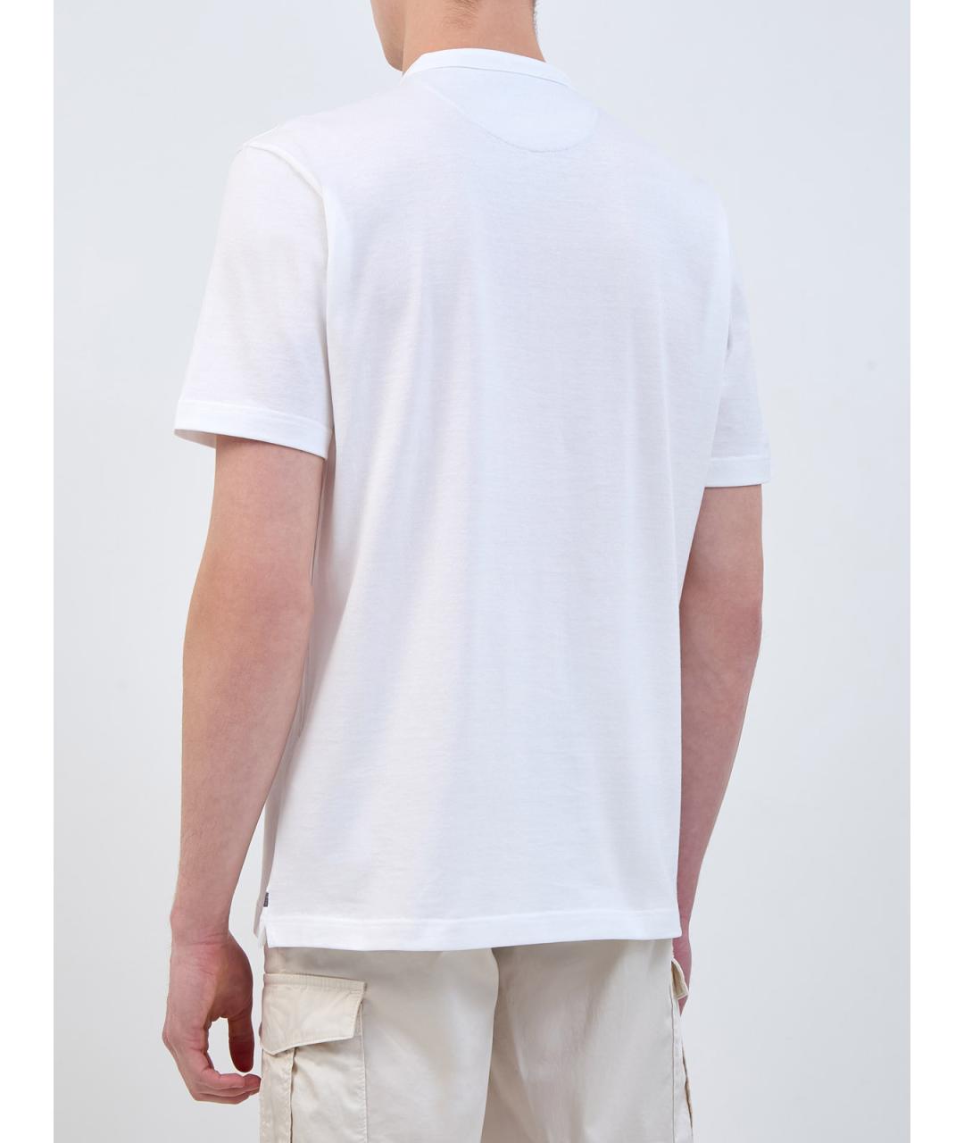 ELEVENTY Белая хлопковая футболка, фото 4