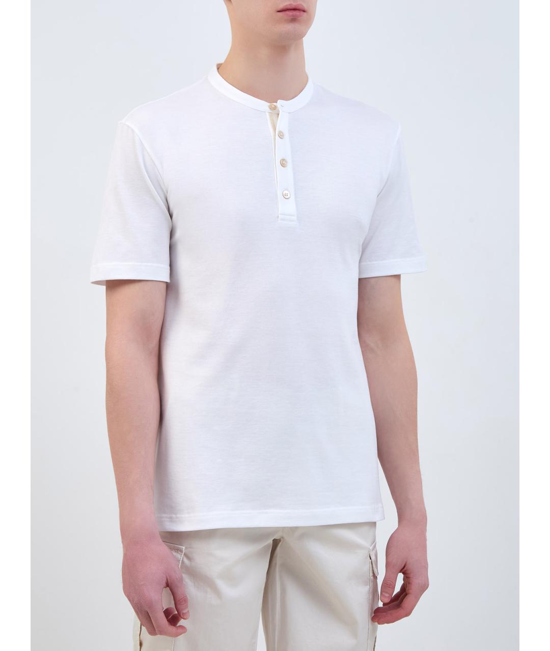 ELEVENTY Белая хлопковая футболка, фото 3