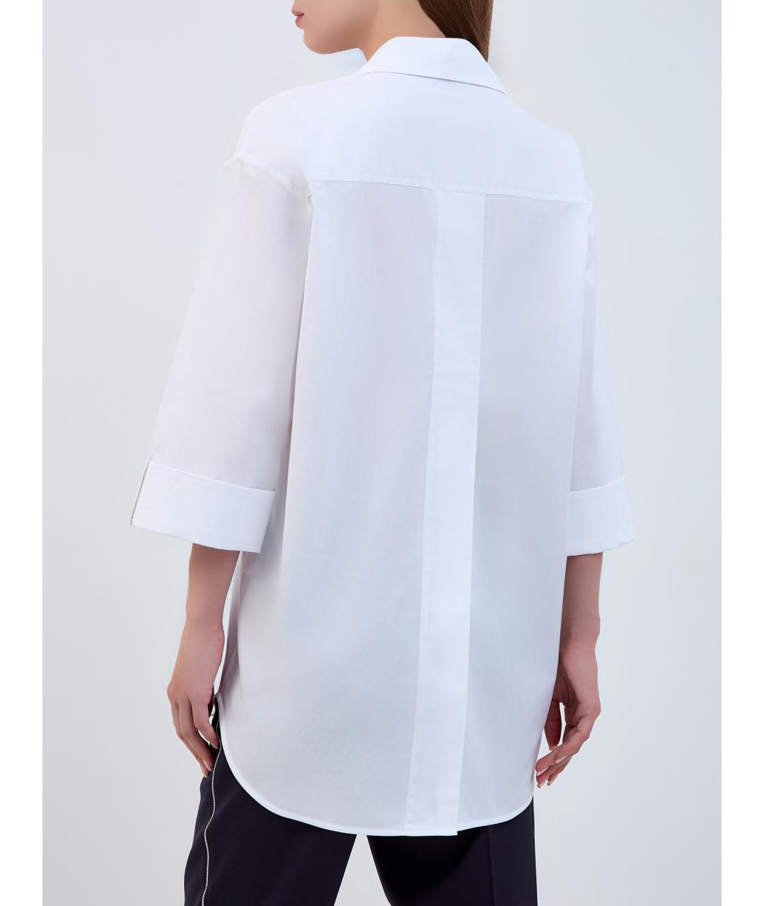 PESERICO Белая хлопковая рубашка, фото 4