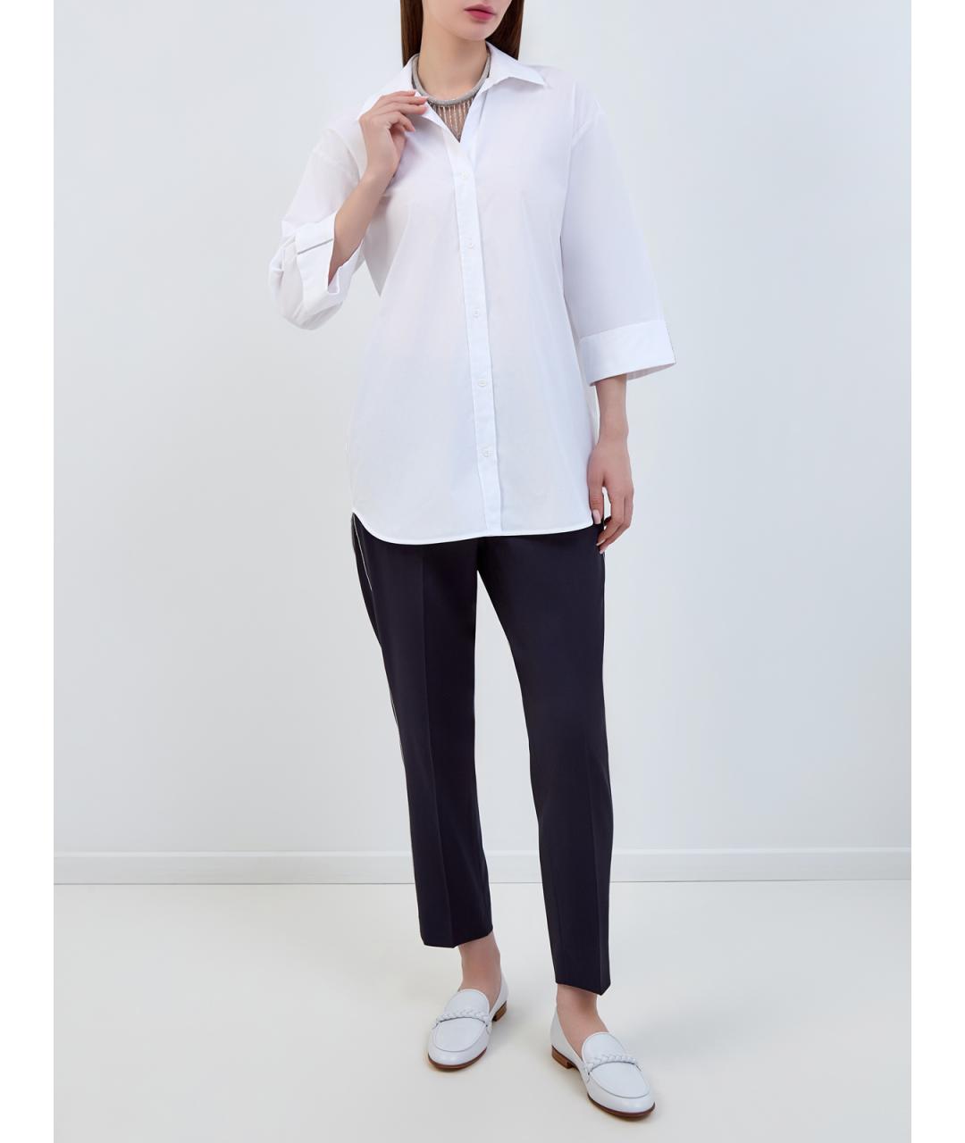 PESERICO Белая хлопковая рубашка, фото 2