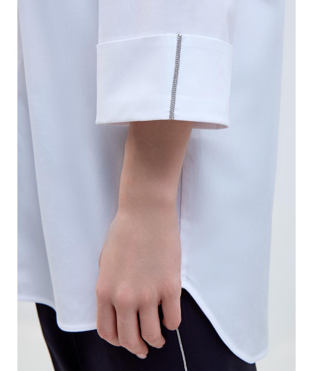 PESERICO Белая хлопковая рубашка, фото 5