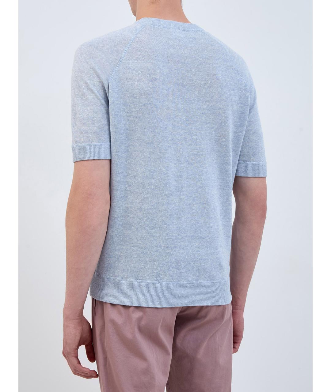 ELEVENTY Голубой льняной джемпер / свитер, фото 4