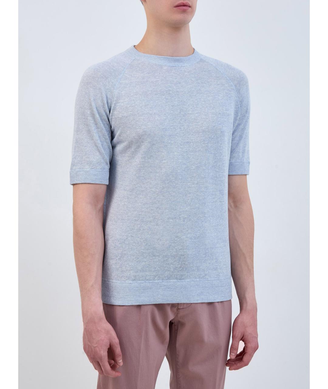 ELEVENTY Голубой льняной джемпер / свитер, фото 3