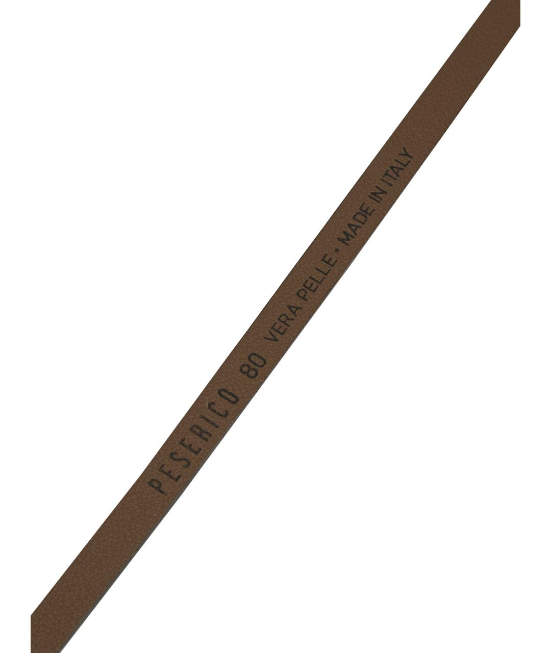 PESERICO Коричневый кожаный ремень, фото 5