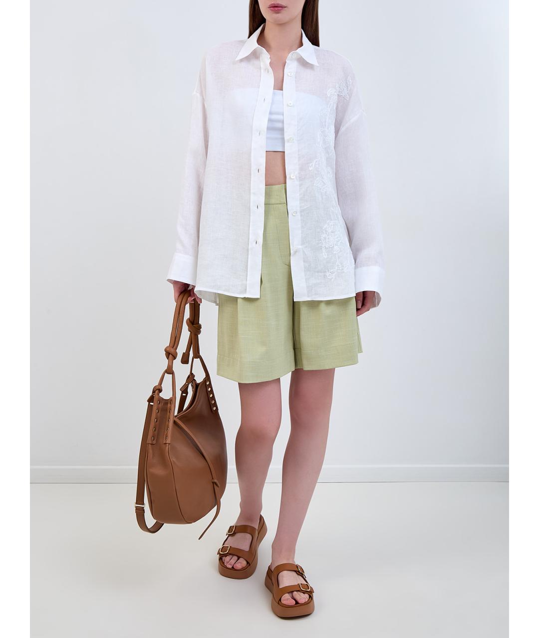 ELEVENTY Белая льняная рубашка, фото 2