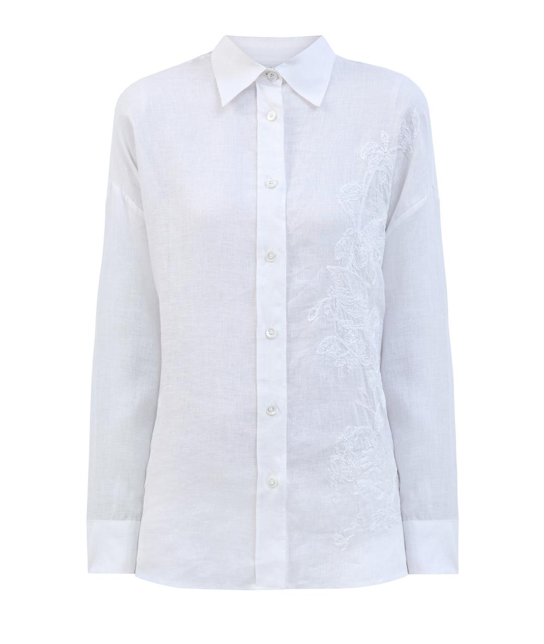 ELEVENTY Белая льняная рубашка, фото 1