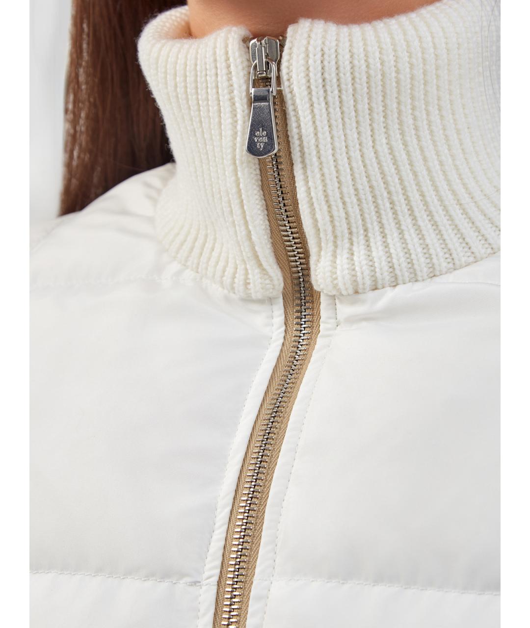 ELEVENTY Белая полиэстеровая куртка, фото 5