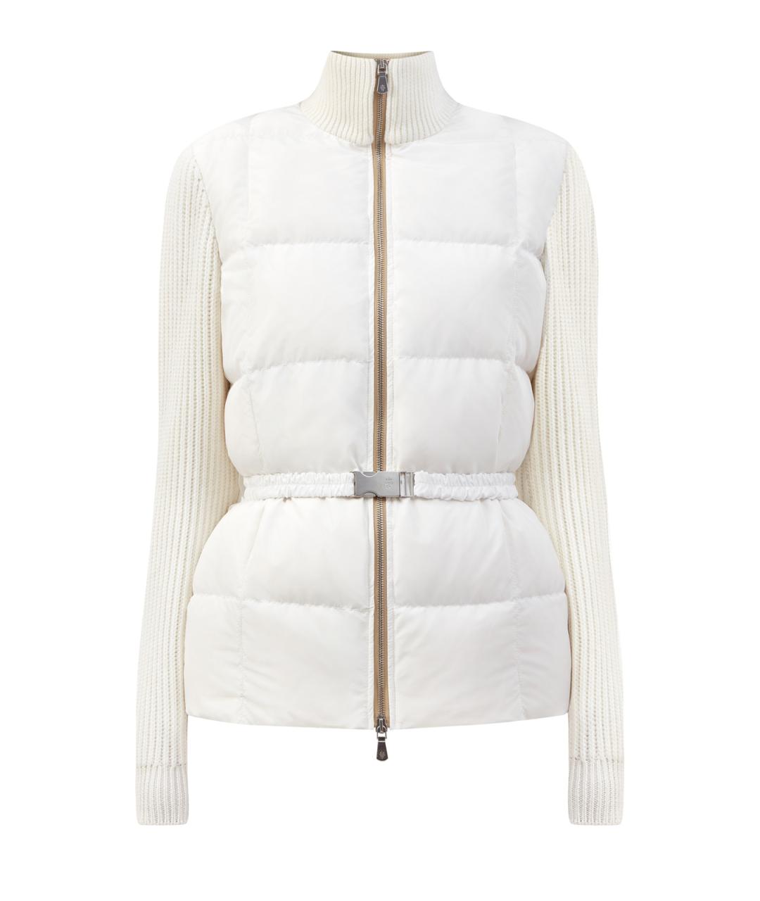 ELEVENTY Белая полиэстеровая куртка, фото 1