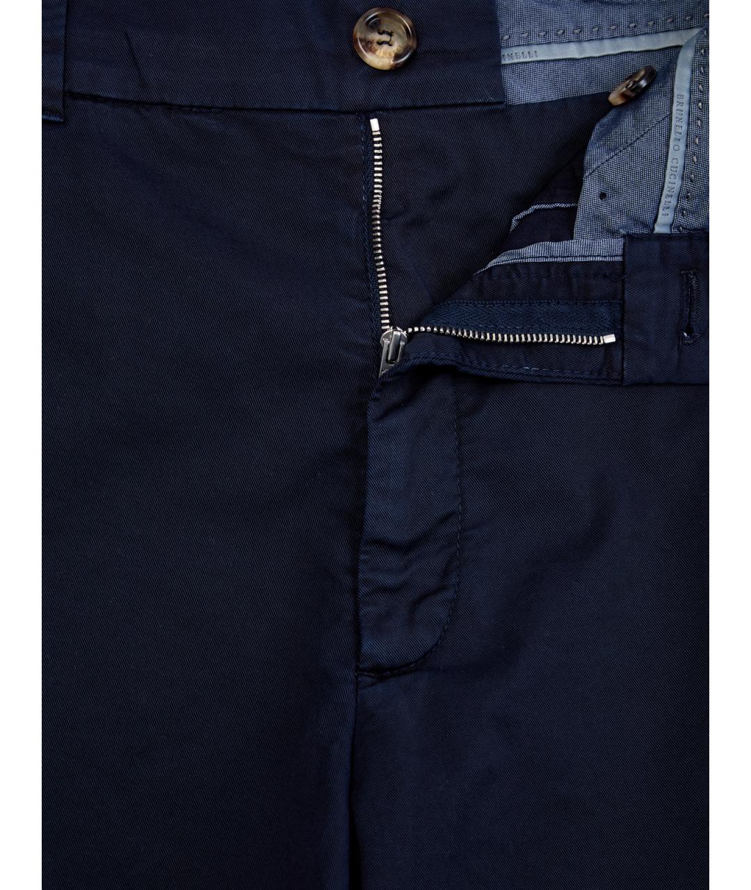 BRUNELLO CUCINELLI Синие хлопковые шорты, фото 6